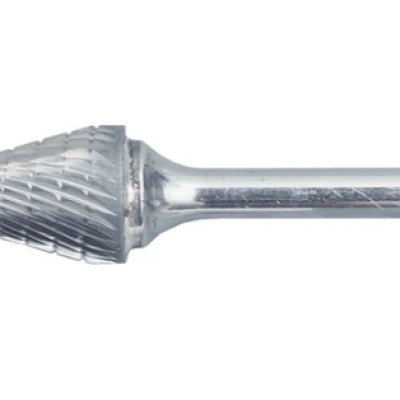 BURR, TUNGSTEN CARBIDE BURR, CONICAL, CHIPBREAKER, 6MM