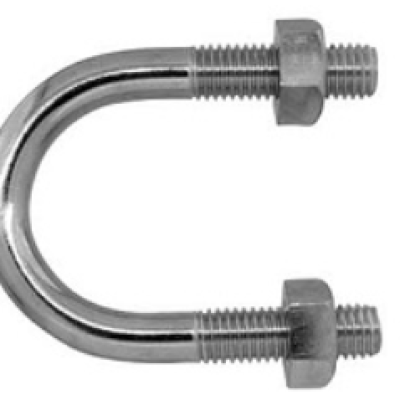 0.5" x 3-0.5" U Bolt C W 2 Nuts [10 Pcs]