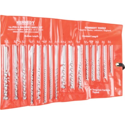 *Kennedy 16pcs Rotary Masonry Concrete Drill Bit Sets - KEN0555320K