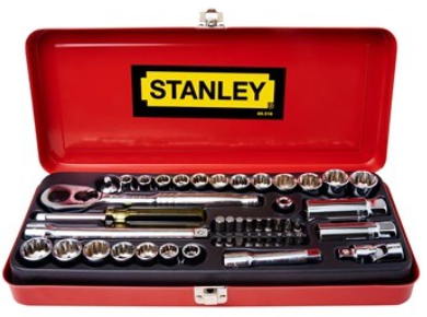 STANLEY,  1      /      4" & 3      /      8" 46 Pcs Drive Socket Set       /       STANLEY 89-516 Automotive Drive Socket Set