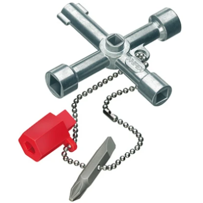 Knipex Diecast Zinc 3-way Control Cabinet Key - 00 11 03 S1