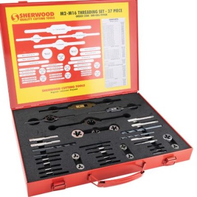 *Sherwood Tap, Die & Drill Set, M2 - M16, Metric, Set of 37 - SHR0869990K