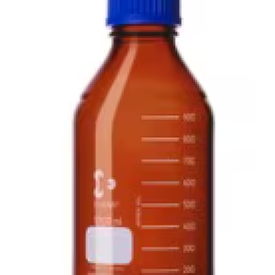 Lab Bottle c w Screw Cap & Pouring Ring