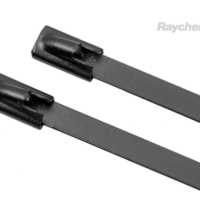 Raychem BC46-200 SS316 ROLLER BALL LOCK COATED CABLE TIES 4.6MM X200MM L (100 PCS  PACK)