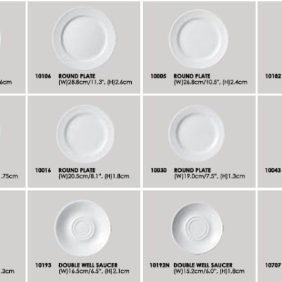 CLAYTAN CERAMIC ROUND PLATE 10.5" (24PCS CASE)