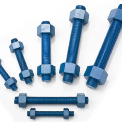 B7 STUD BOLT C W 2 HEX NUT (FCC BLUE)