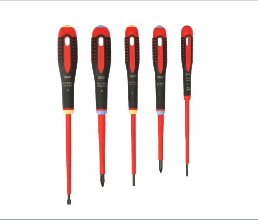Bahco Pozidriv; Slotted Insulated Screwdriver Set, 5-Piece