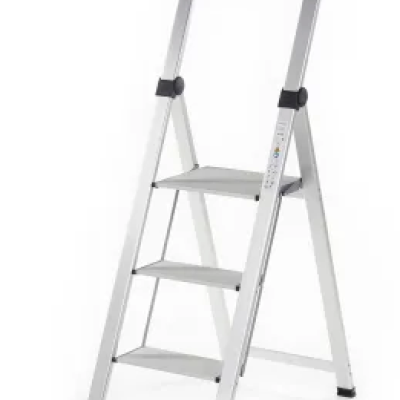 RS PRO 3 Tread Aluminium Steps 680mm Platform Height, Silver