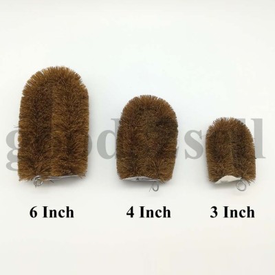 *Natural Coconut Fiber Brush - 6 inch