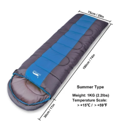 SLEEPING BAG, ENVELOPE TYPE 1.4KG