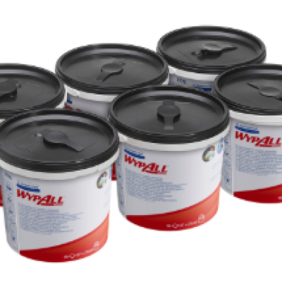 WypAll Power Clean Cleaning Wipes Refill 7775 - Industrial Wipes - 6 Buckets x 90 Green Cleaning Wipes (540 Wipes Total)