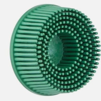 3M 18730 2" x 5 8" Green Plastic Scotch-Brite Roloc Bristle Disc, 1 ea