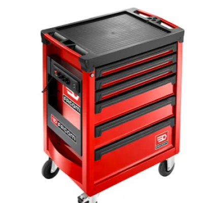 Facom Steel Tool Holder for use with 3 SCHUKO sockets and 2  Ports