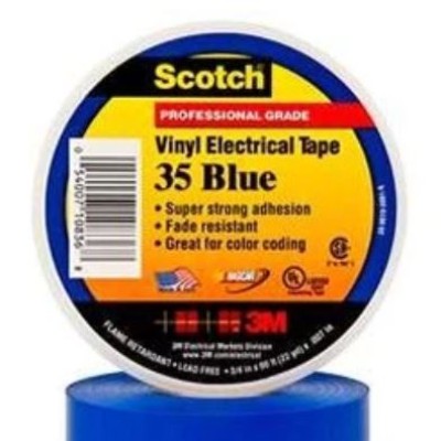 35 Scotch Vinyl Electrical Tape 19mm X 20m Blue