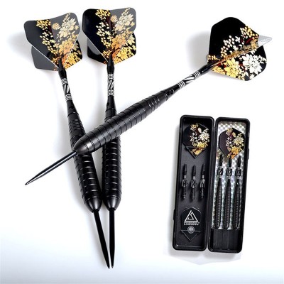 *High Grade Professional 25g 16cm Steel Tip Darts With Copper Dart Body Aluminum Dart Shaft Black Flight (3pcs set)