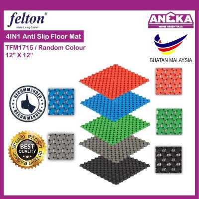*Felton TFM1715 Durable Rubber Anti Slip Floor Mat [4s]