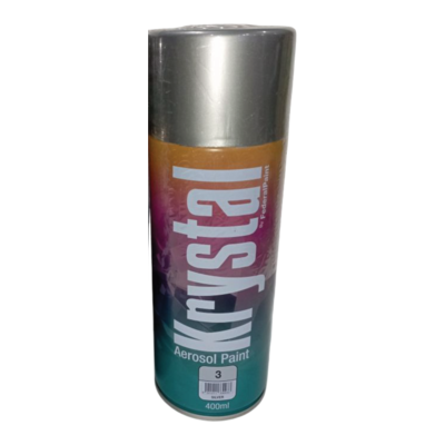 PAINT SPRAY 3 AEROSOL SILVER 400ML KRYSTAL