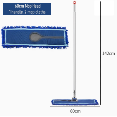 Commercial Hotel Industrial Flat Mop chenille C W dust mop replacement cloth 60cm