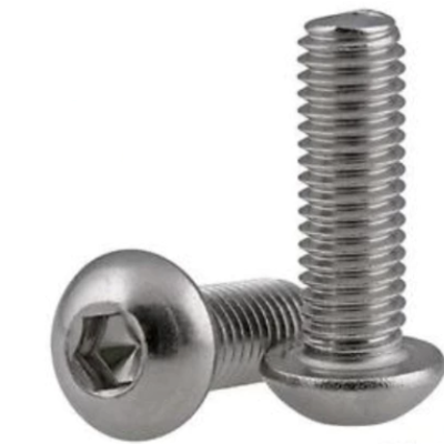 BOLT,MUSHROOM HEAD,SS,M6x25mm,W NUT & WASHER (Full Threaded)