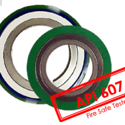 SPIRAL WOUND GASKET, DUPLEX UNS S31803 OUTER RING, DUPLEX UNS S31803 WINDING WITH GRAPHITE FILLER, DUPLEX UNS S31803 INNER RING, ASME B16.20, 4.5MM THK, SIZE: 2" 600#