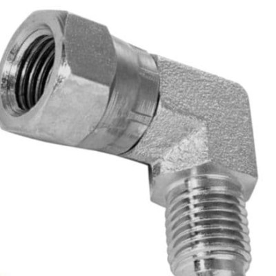 FITTING 7 8 JIC 90 Degree Compact Elbow - Male x Swivel Female Hydraulic Mild Steel Adaptor 7 8 JIC 90 Degree Compact Elbow - Male x Swivel Female Adaptor