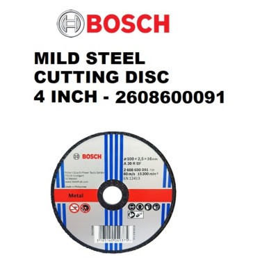 Bosch Mild Steel Cutting Disc 4in - 2608600091 [10s]