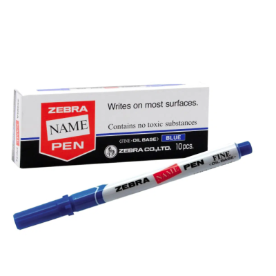 ZEBRA NAME PEN - FINE - OIL BASED - BLUE