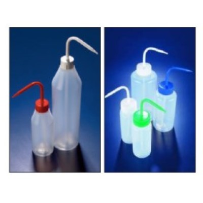 WASH BOTTLE SLOPING, 500ML (WHITE CAP), WGF336P, AZLON, 1 PK 5