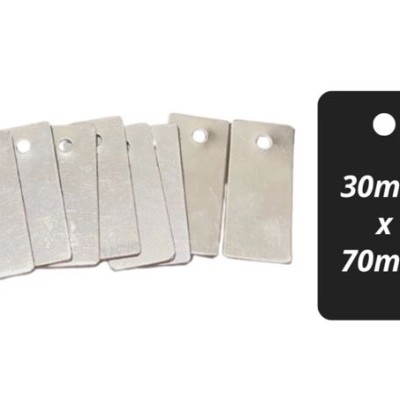 Aluminium Plate With Hole Punch Machine Tagging Name Tag Price Tag