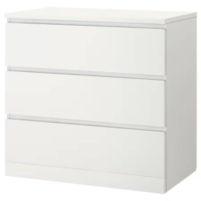 *IKEA, MALM Chest of 3 drawers [80 x 78cm]