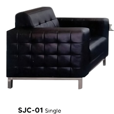 ARMCHAIR - Black Single Seater[Half Leather]
