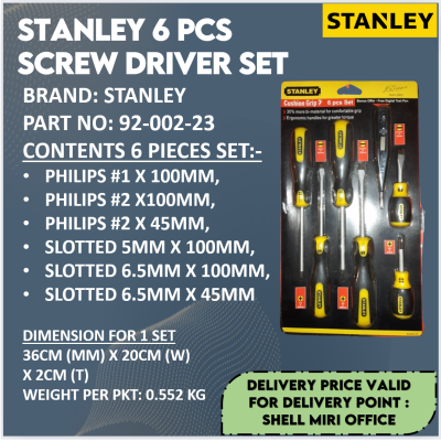 STANLEY 92-002-23 6PCS SCREWDRIVER SET