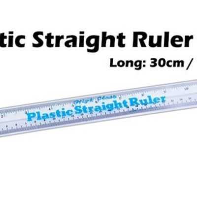 Plastic straight ruler - 12"