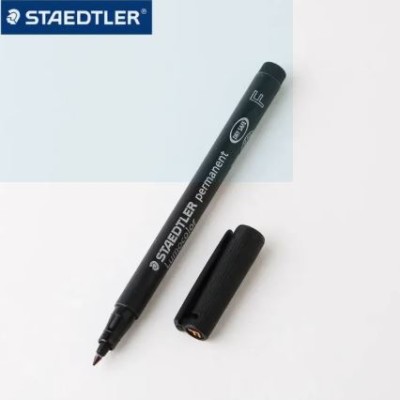 Staedtle318 Lumocolor Permanent Marker F BLACK Felt Tip Waterproof Writing for CD Graffiti Metal Glass Office Supplies