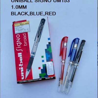 UNIBALL SIGNO UM153 BROAD GEL ROLLER PEN 1.0MM BLACK BLUE RED