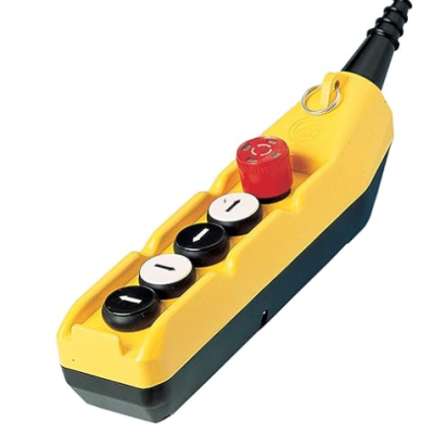 *ASI PL05-E 5 Button Crane Pendant Station, Single Row, Emergency Stop, Includes 1NC and 4No Contacts