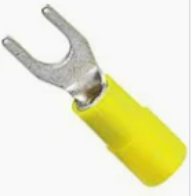 Cable Lug, Fork Flange Type, Insulated 1.5mm x M4