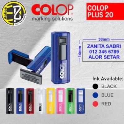 Colop Pocket Plus 20 Self Ink Rubber Stamp with customise rubber