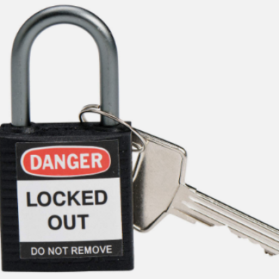 Brady Customised Key Alike Master Key Aluminium Padlock, Black c w engraving