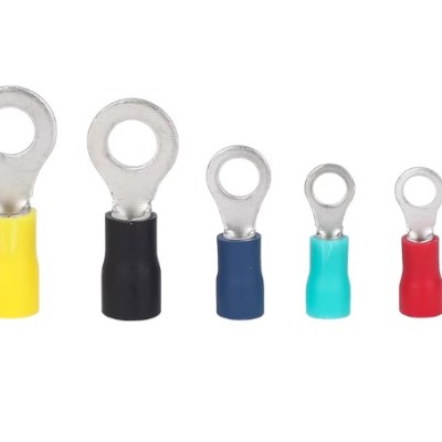 Cable lug, ring type, insulated, 1mm x M6 (100pcs)