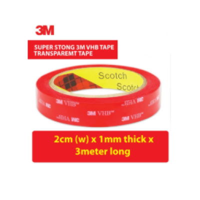 3M VHB 4910 Double Side Sided Mounting Foam Tape 20mm x 3 Meter