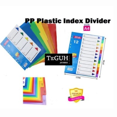 Plastic Index Divider (for filling) 5 colours