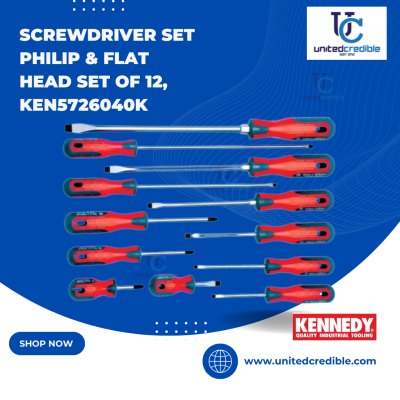 KENNEDY SCREWDRIVER SET PHILIP & FLAT HEAD SET OF 12, KEN5726040K