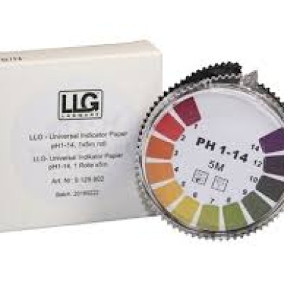 LLG Universal Indicator Paper pH 1-14, 1 Roll of 5m, Pack of 10