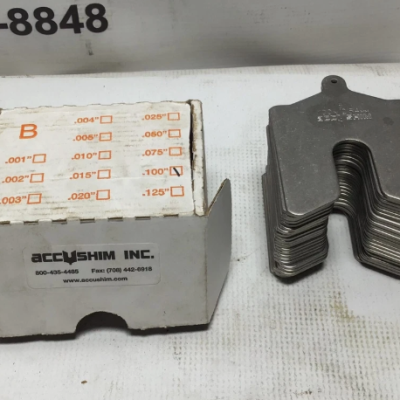 Accushim B-100Pk 3 x 3 shim stainless steel .100 3 4 28 pieces per box