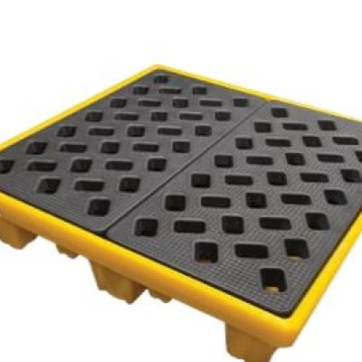 SYSBELL 4-DRUM POLYETHYLENE SPILL PALLET SAFE WORKING LOAD: 3000KG