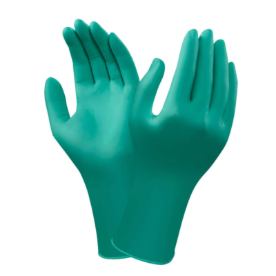 Ansell 92-605 Green Powder-Free Nitrile Disposable Gloves, Size L,100 gloves per pack