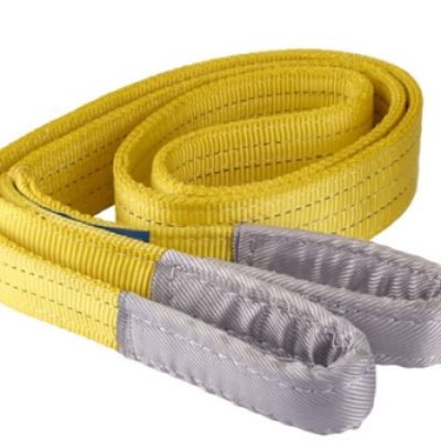 300mm width WLL 20 Tonne x 8mtr polyester Webbing Sling (BST) SF 7:1 4Ply cw Visual Inspection Cert & Tag