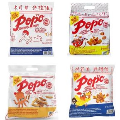12g 10g x 24pcs PoPo Muruku Ikan Original   Sweet & Spicy   Spicy Chicken   Sotong