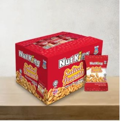 NUT KING SALTED COATED PEANUT BOX 36X12G